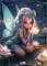 DIY 5D Fairy Diamond Painting Kit – Cartoon & Flowers, Full Round Drill, 12x16 inch for Adults and Beginners.